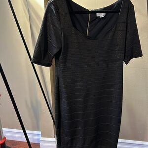 Bisou bisou  michele bonbot black and gold dress